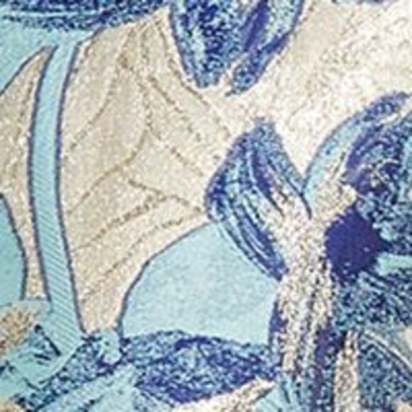 ADRIANNA PAPELL Womens Blue Lined Sleeveless Below The Knee Fit + Flare Dress 4 - Picture 4 of 4